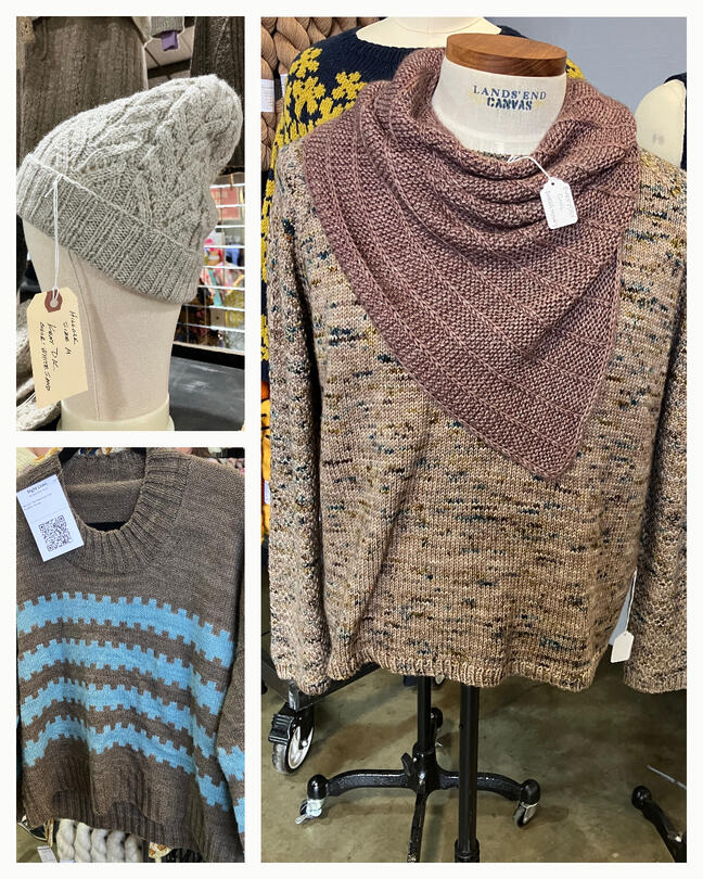 Samples for Bare Naked Wools/Knitspot and 29 Bridges Studio